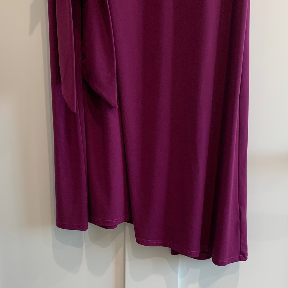 Velvet by Graham & Spencer Sleeveless Tie-Waist Midi Dress in Deep Plum - Picture 3 of 11